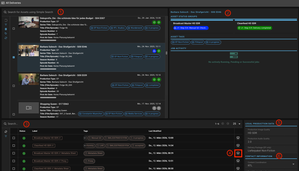 Screenshot aus Rally, der die All Deliveries Seite mit einem ausgew&auml;hlten Asset im Asset Picker, dem Asset Status, dem Inventory sowie Asset Metadaten zeigt